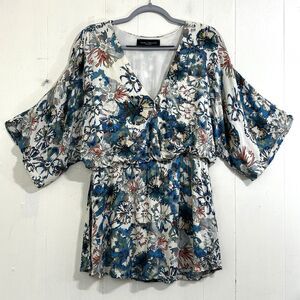 Akira Chicago Black Label Floral Mini Dress Size L With Shorts Boho Skort Dress